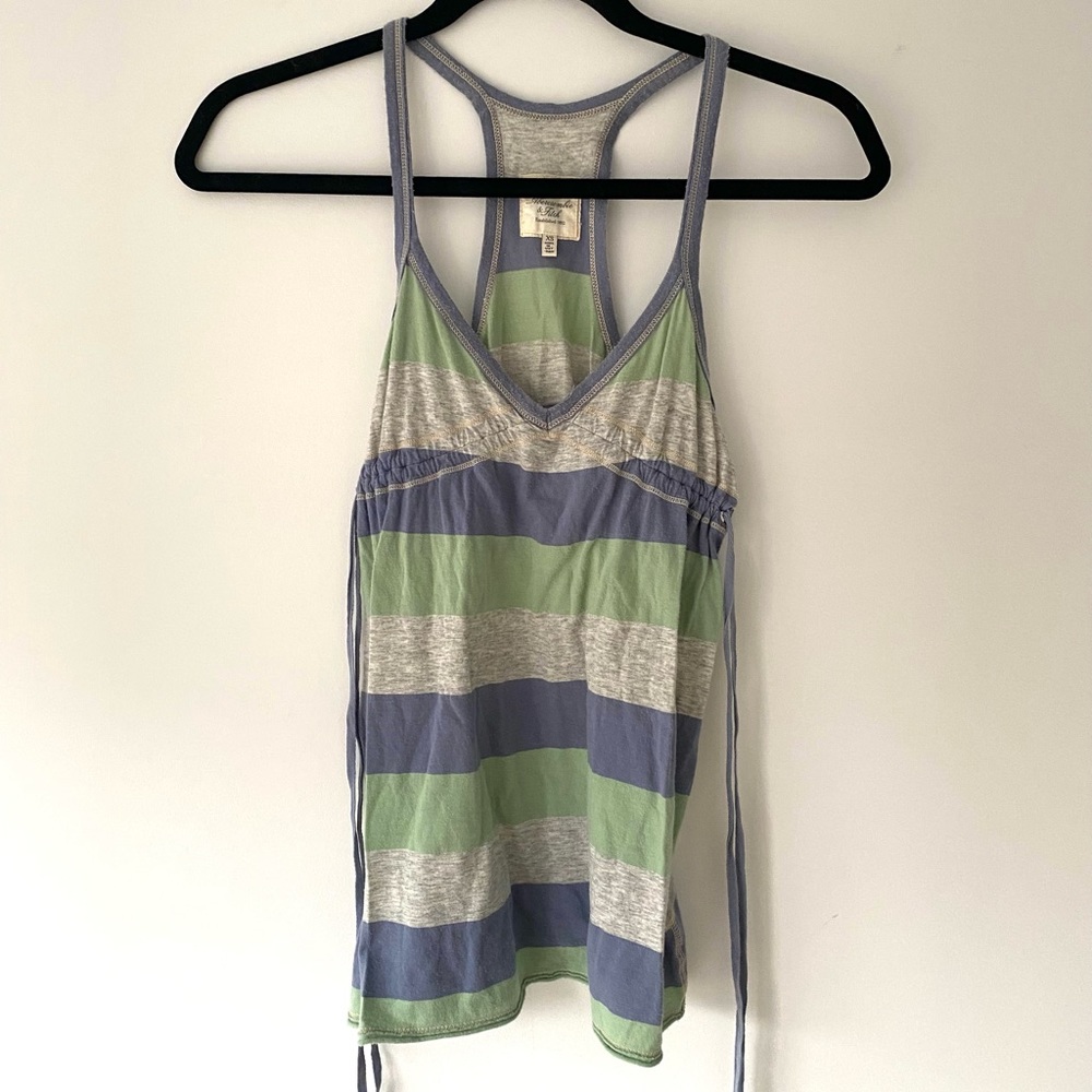 Y2K early 2000s Abercrombie & Fitch striped camisole halter tank top - size xs